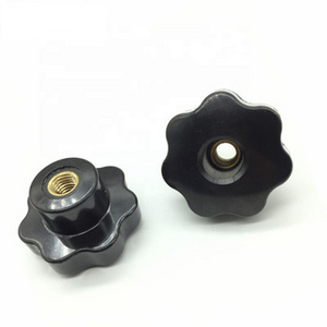 plastic material  star lobes through hole star knob handles m6 m8 1/4 5/16 1/2