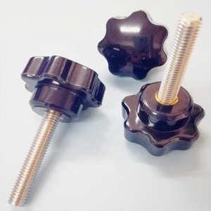 plastic clamping knobs, plastic handle bolt, plastic knob screws