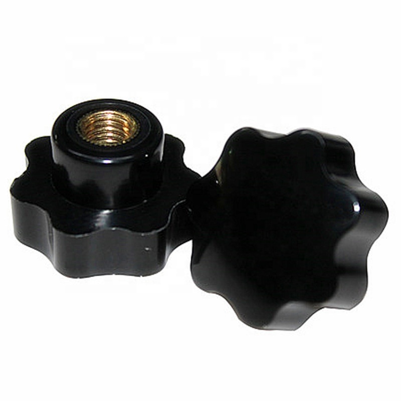 m6 thread plastic star grip knob, machine lobe knob