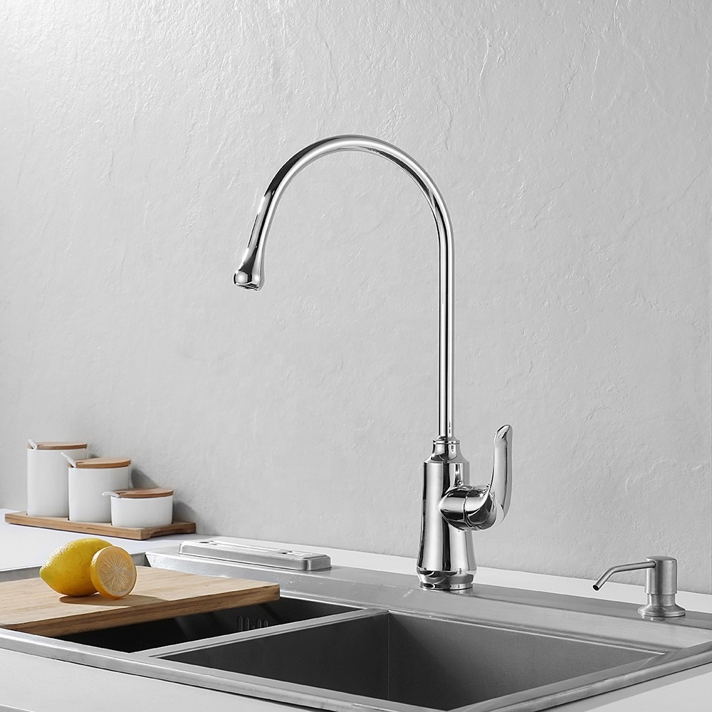 304 stainless steel silver kitchen faucet single hole kitchen tap 360 degree rotate faucet