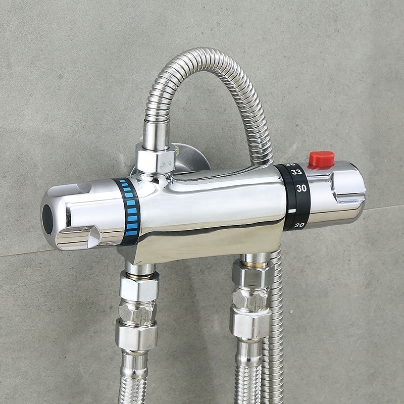 Thermostatic bathtub shower faucet mixer brass temperature constant bath tub thermostatic mixing valve for the bathroom