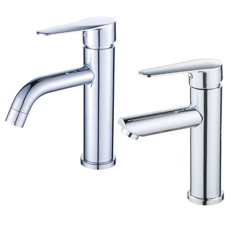 Commercial modern 304 stainless steel bathroom faucet single handle deck single hole washbasin faucet