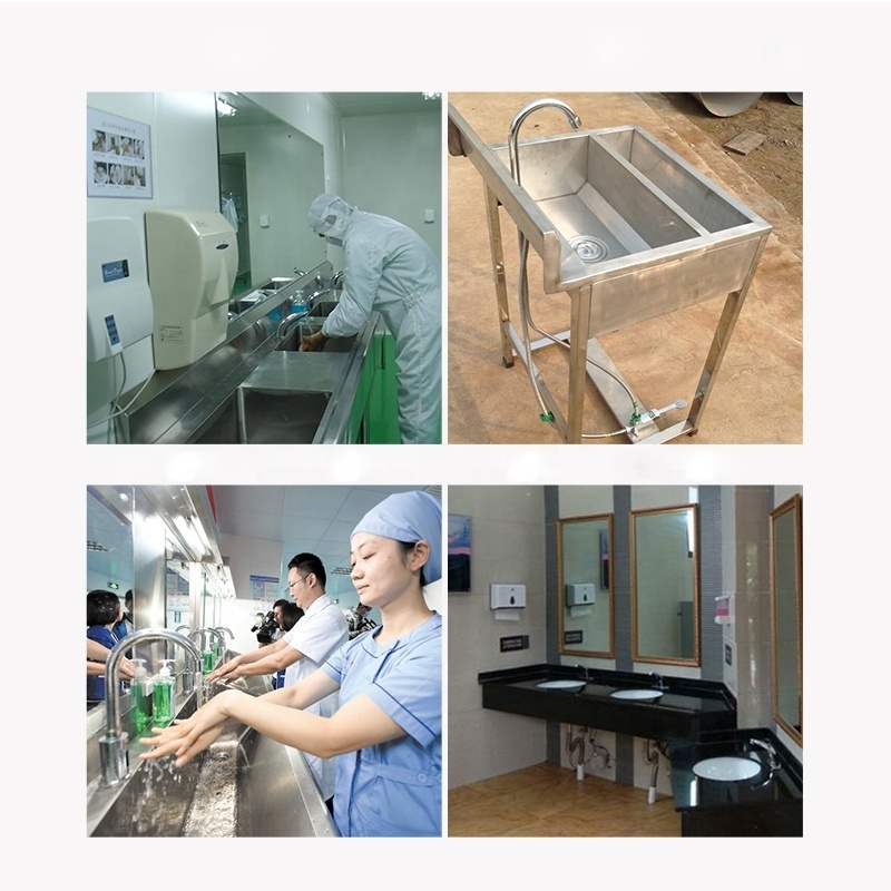 Hospital copper faucets hands free control water tap brass taps pedal valve foot operated faucet