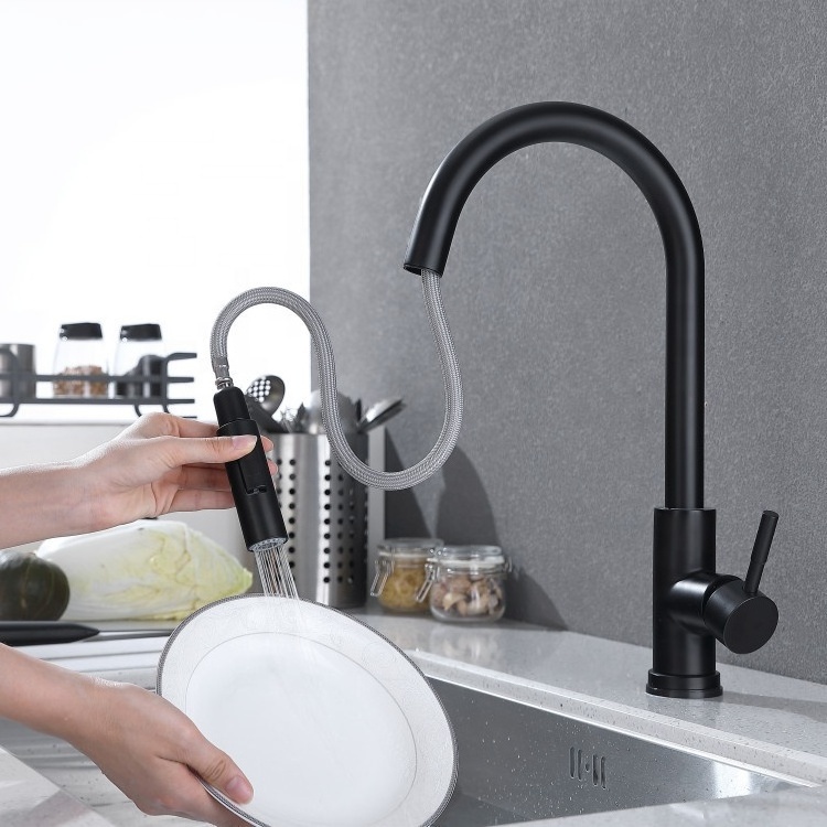 High quality smart kitchen tap 360 degree rotatable pull down kitchen faucet sensor touch kitchen faucet