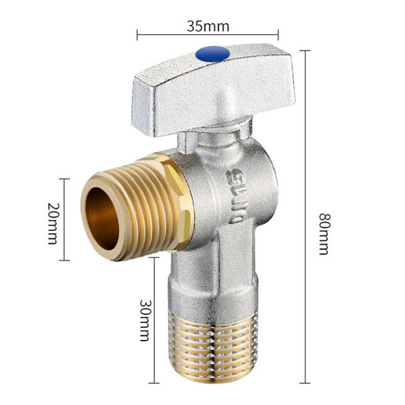 1/2inch 3/4inch Full copper ball core large flow angle valve water heater wall-hanging stove available Triangle valve