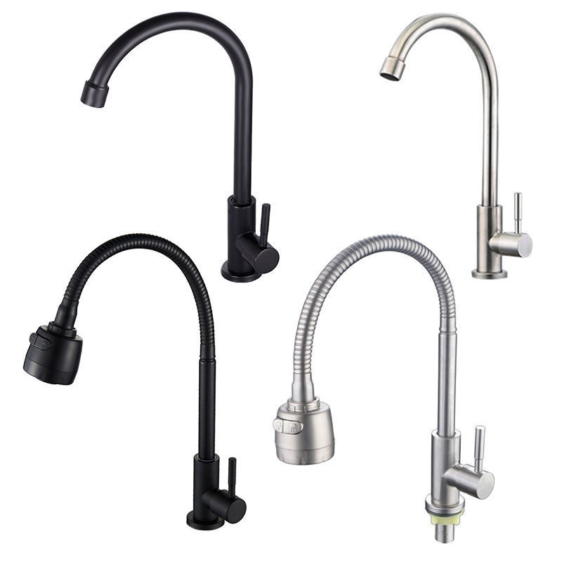 304 stainless steel kitchen faucet pulling type cold and hot BRUSH water channel vegetable basin faucet with multi-function