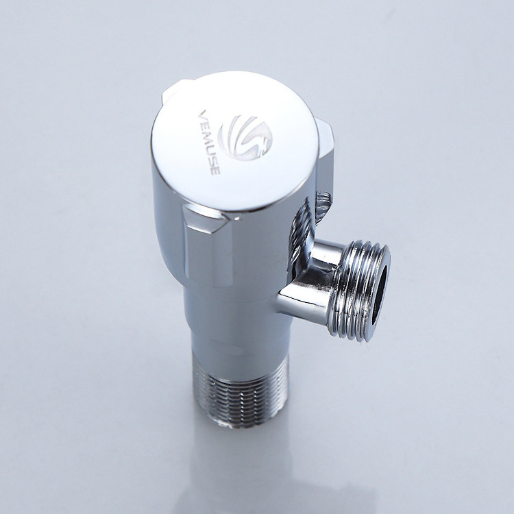 Copper lengthened American Triangle valve bathroom toilet water heater hot and cold inlet valve