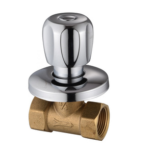 Stop cock concealed valve 3/4" brass for water meter fow