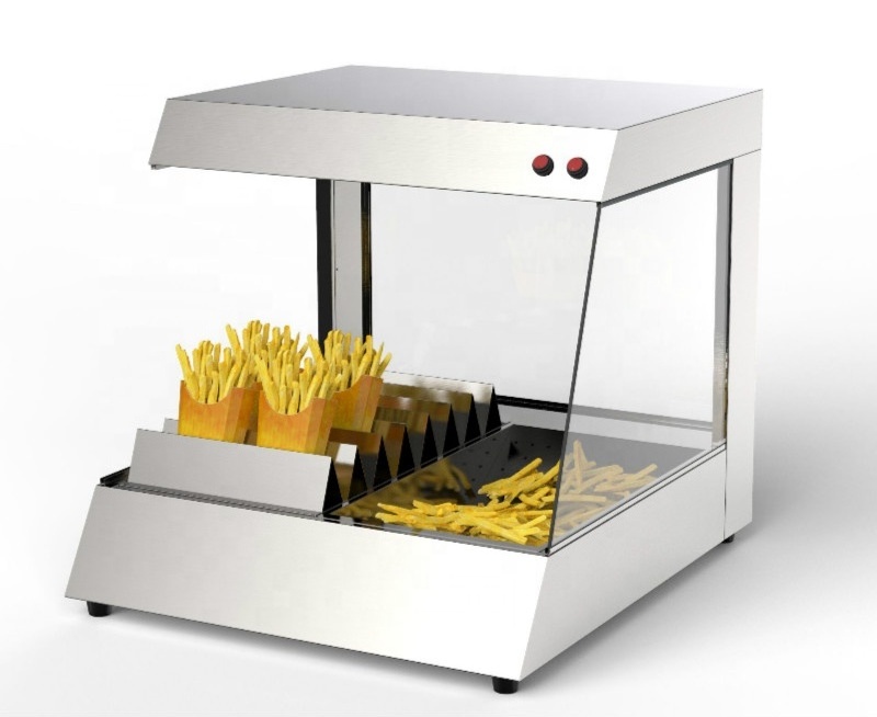 Hot Catering Equipment kfc Food Warmer Display Counter Top Commercial Chips Warmer French Fries Warmer