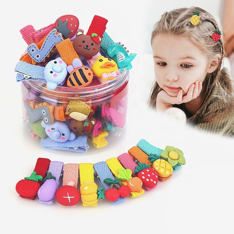 fashion hot sale cute cartoon multiple plastic Korean style customized children's hair clip cartoon