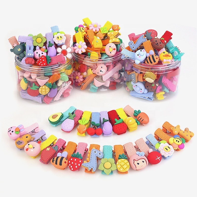 fashion hot sale cute cartoon multiple plastic Korean style customized children's hair clip cartoon