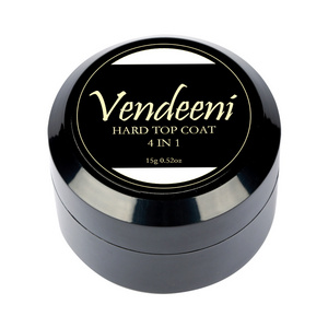 VENDEENI 4 in 1 Non-Wipe Hard Top Coat Build-up Extension Gel Nail Glue for Stone Gel Nails Polish Private Label