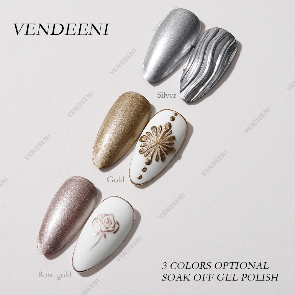 VDN Free Sample Metallic Painting Gel Polish Soak Off UV/LED Nails Products Private Label Gel Nail Polish