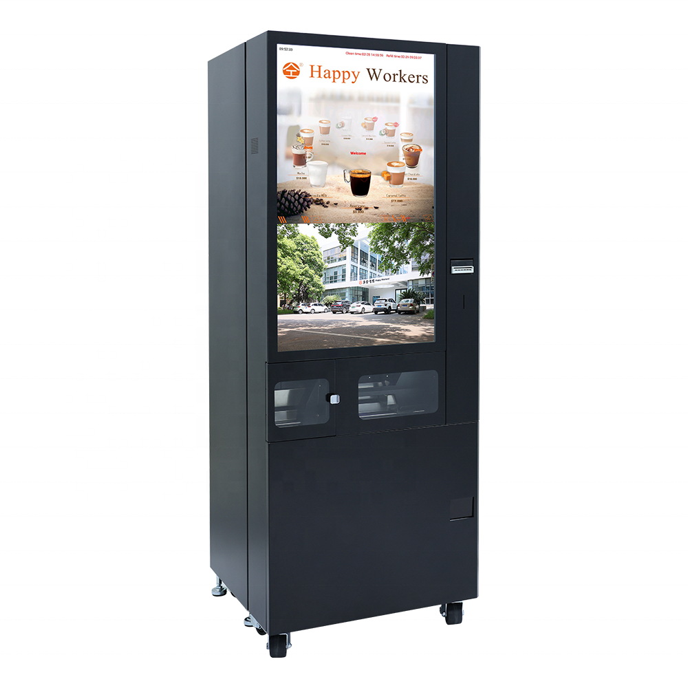 New Trend Remote Operation Coffee Vending Machine with Cup Lid Dispenser