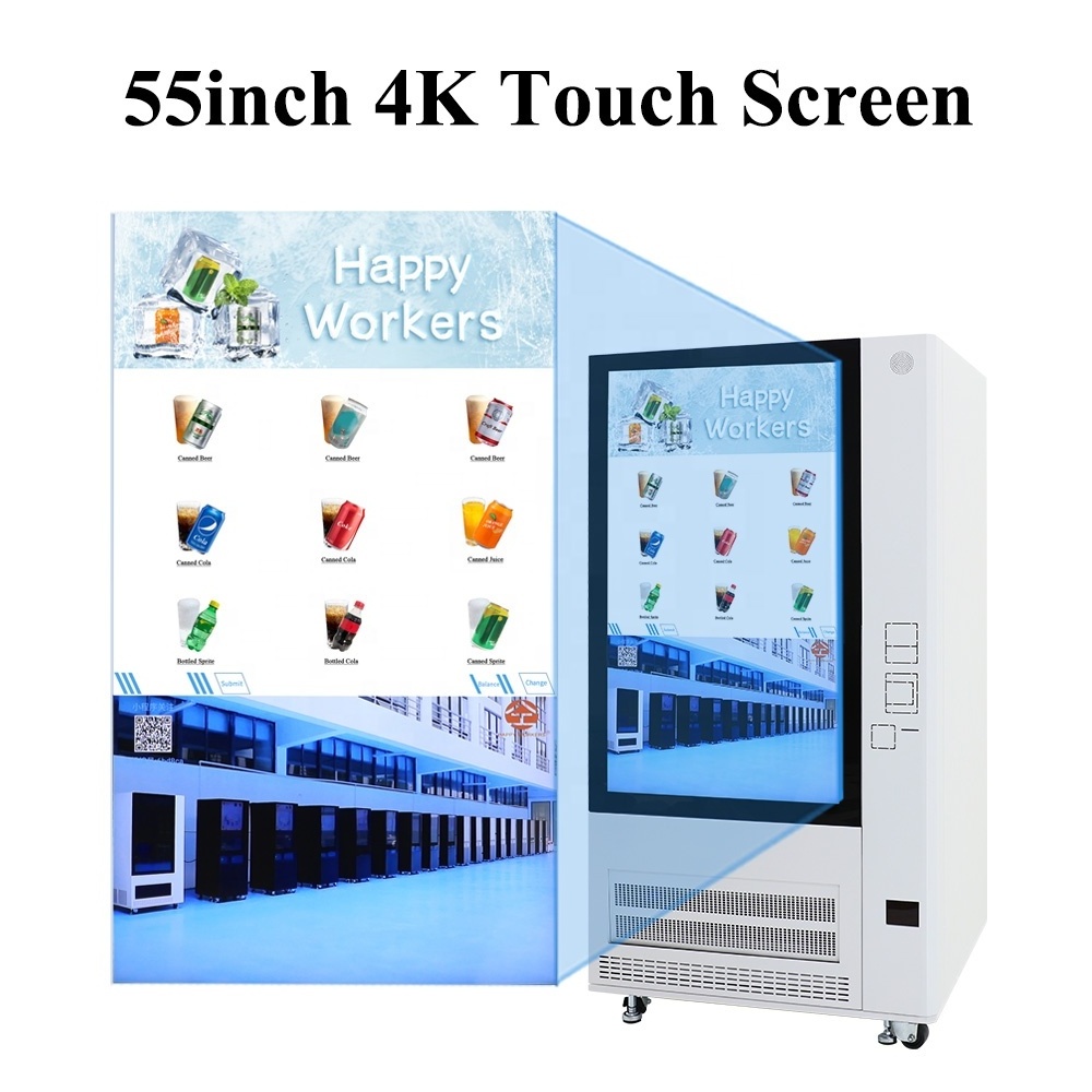 Newly Smart 4K Touch Screen Drinks Soda Beverage Vending Machine