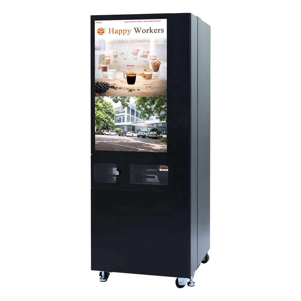 Stand up New Beverage Market Freshly Brewed Latte Vending Coffee Machine for Public Place