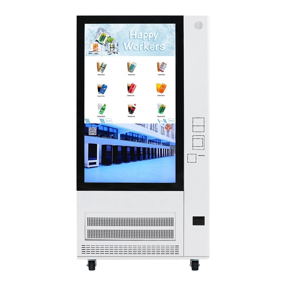 Modern Style Slushy Ice Beverage Vending Machine with 55inch 4K Touch Screen