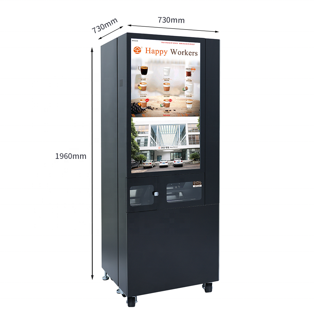 Commercially Freshly Grinding Hot Americano Cappuccino Coffee Vending Machine Automatically