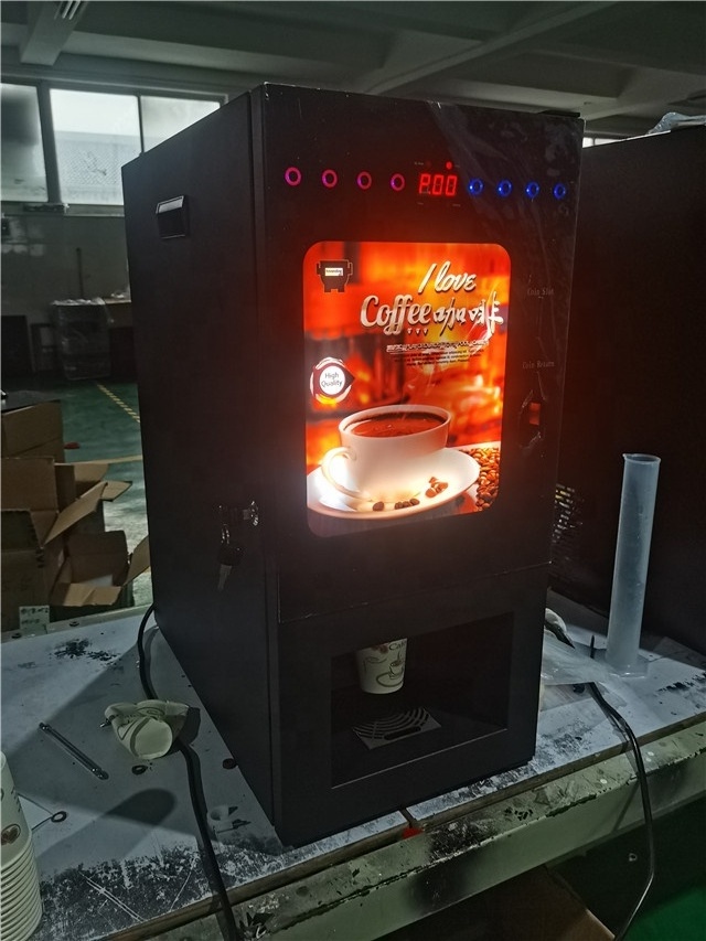 Automatic Coin Operate 4 Lane Mixed 8 Hot Tea Coffee Vending Machine WF1-303V-E