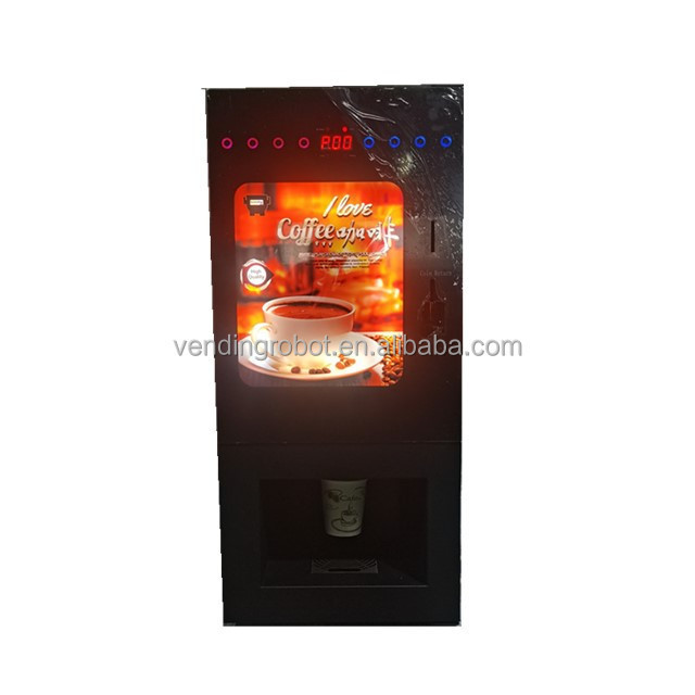 China Manufacturer Auto Cup Coin Operated Instant Premixes Tea Coffee Vending Machine WF1-303V-E