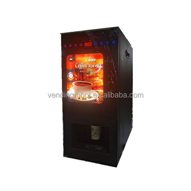 China Manufacturer Auto Cup Coin Operated Instant Premixes Tea Coffee Vending Machine WF1-303V-E