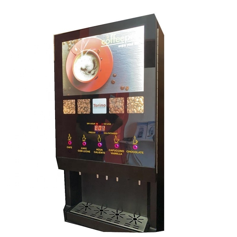 10 selection hot coffee and tea touch button with light box mocha espresso milk coffee vending machine WF1-505B