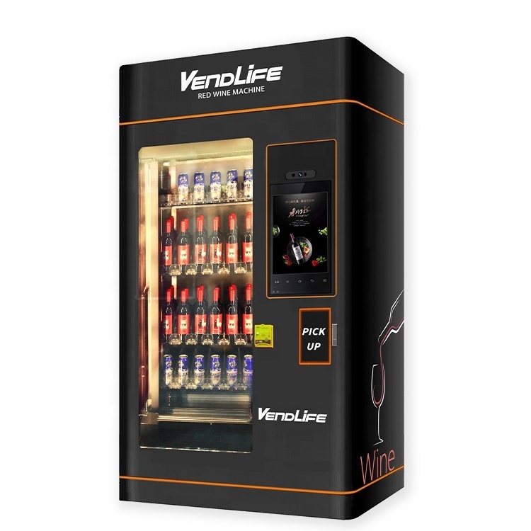 Language Beer Alcohol Wine Vending Machine business Champagne Bottle Vending Machine