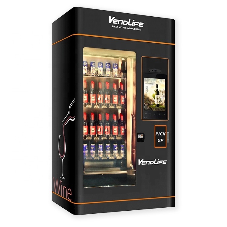 Vendlife age verification intelligent whiskey beer red wine elevator vending machine in france