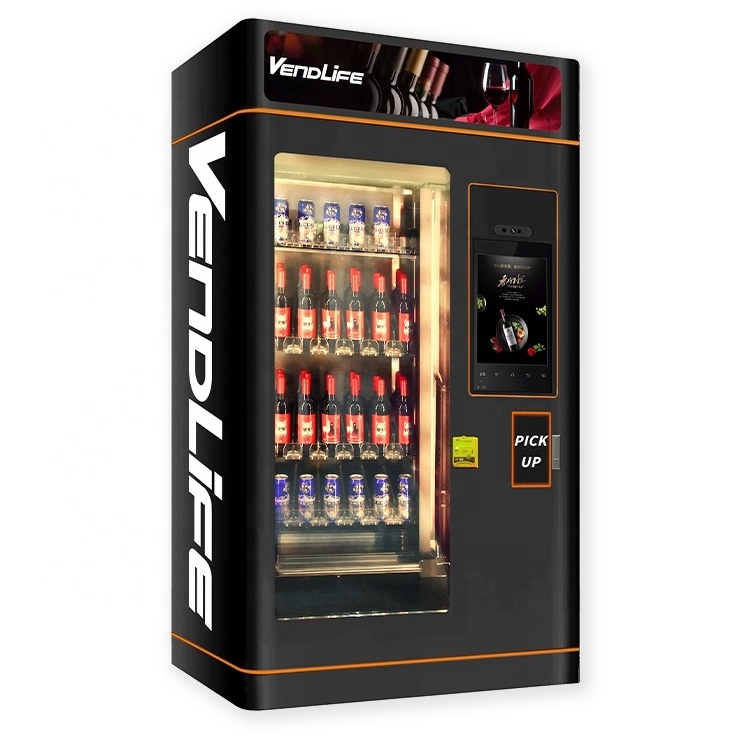 Touch Screen Vending Machine Elevator Drink Beer Whiskey Wine Vending Machine With Credit Card Payment System