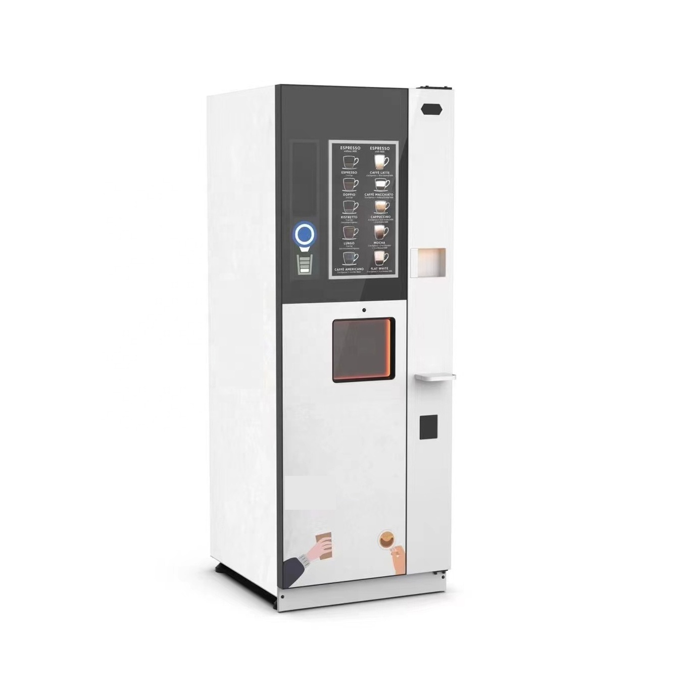 fresh european milk self service hot coffee chocolate Vendlife vending machine fully automatic with free spare parts