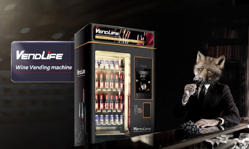 Vendlife Antique Alcohol Anti Theft Vending Machine Smart Glass Bottle champagne vending machine