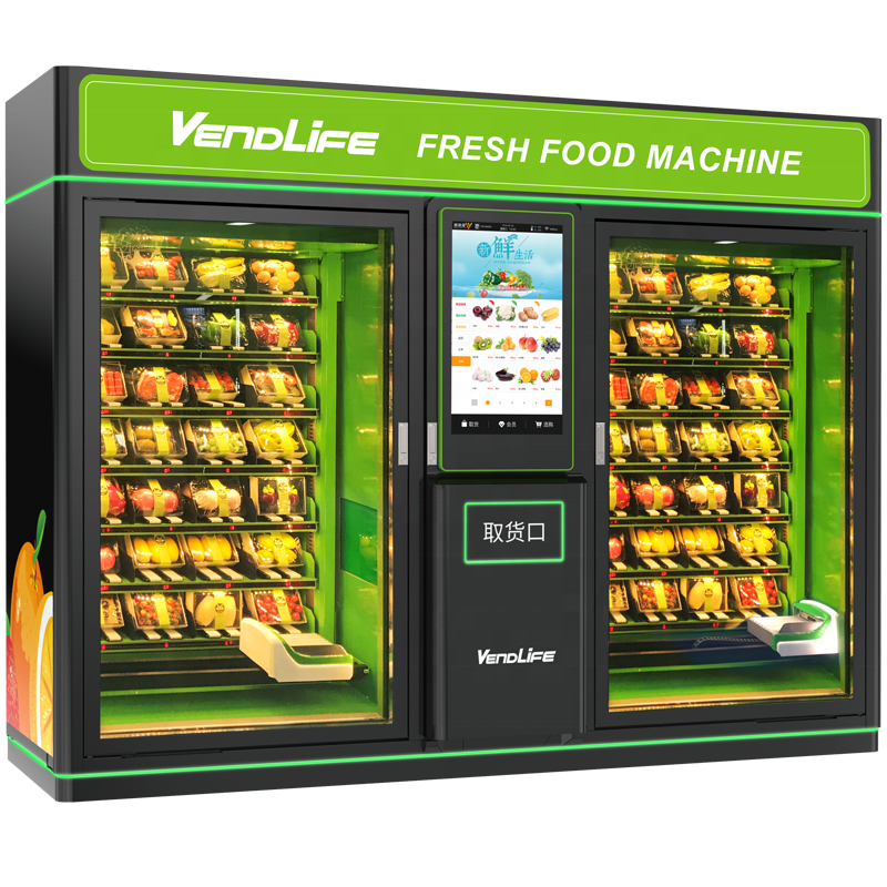 Healthy Conveyor Belt Fresh Salad Fruit Vending Machine Boxed coffee vending machines   ice vending machines for Sale