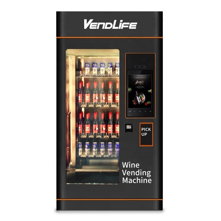 Touch Screen Vending Machine Elevator Drink Beer Whiskey Wine Vending Machine With Credit Card Payment System