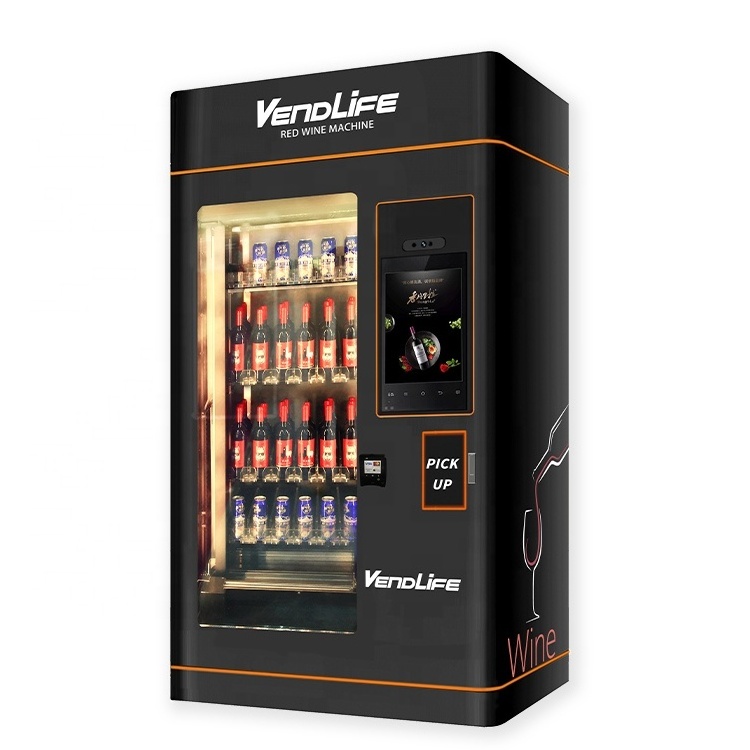 Language Beer Alcohol Wine Vending Machine business Champagne Bottle Vending Machine