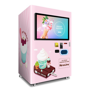 Auto frozen yogurt soft ice cream vending machine with credit card payment coin operated