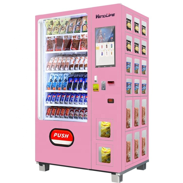 outdoor park self vending  machine business for foods and drinks nail art vendlife vending machine