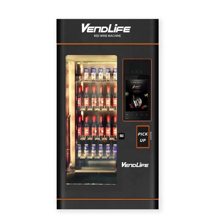 Language Beer Alcohol Wine Vending Machine business Champagne Bottle Vending Machine