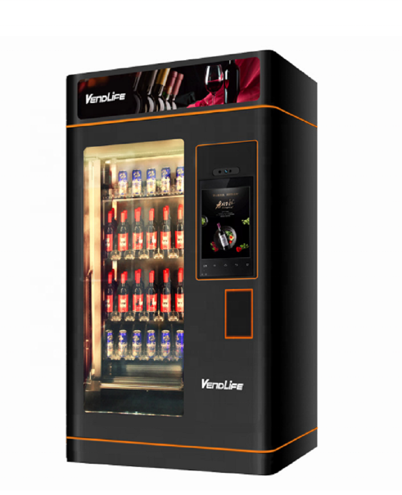 Vendlife Antique Alcohol Anti Theft Vending Machine Smart Glass Bottle champagne vending machine