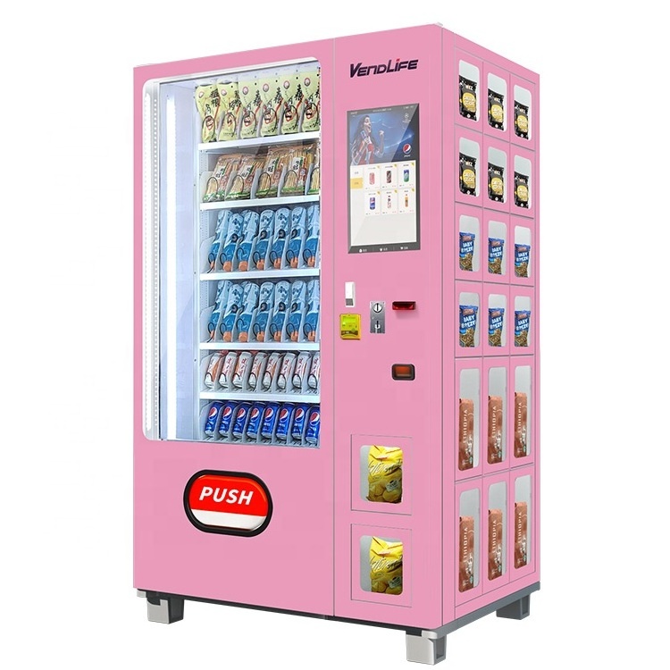 outdoor park self vending  machine business for foods and drinks nail art vendlife vending machine