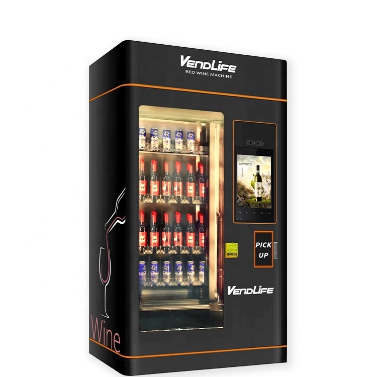 Language Beer Alcohol Wine Vending Machine business Champagne Bottle Vending Machine