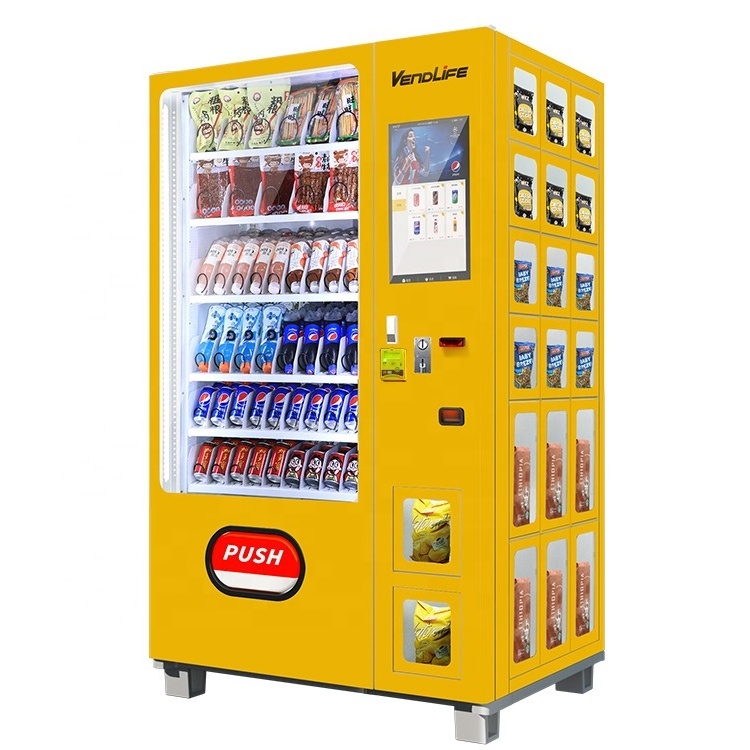 outdoor park self vending  machine business for foods and drinks nail art vendlife vending machine