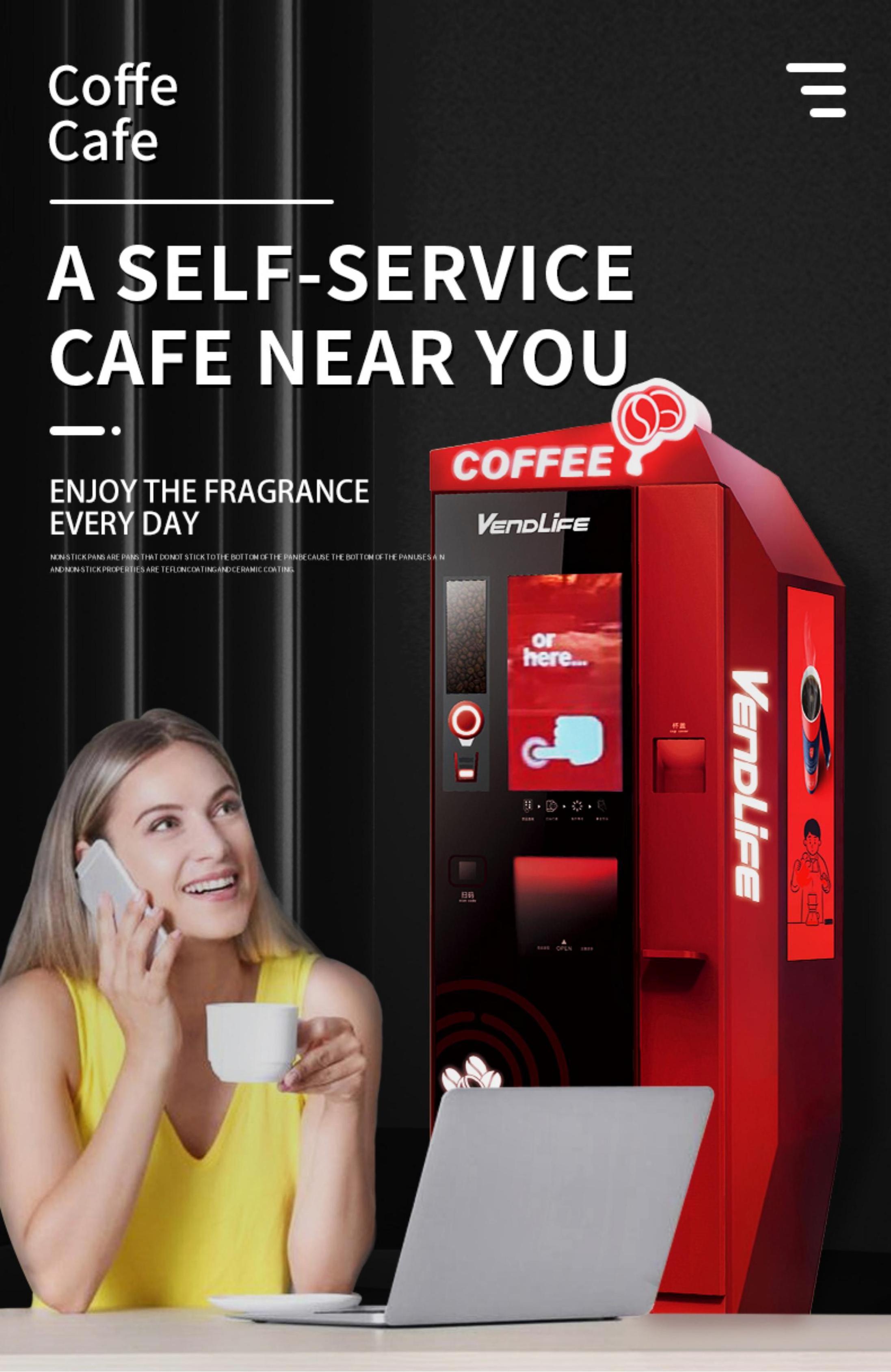 Vendlife Automatic Food 24h Commercial Coffee Juice  Bottled Water Beer Beverage Combo Cold Drink Snack Vending Machine