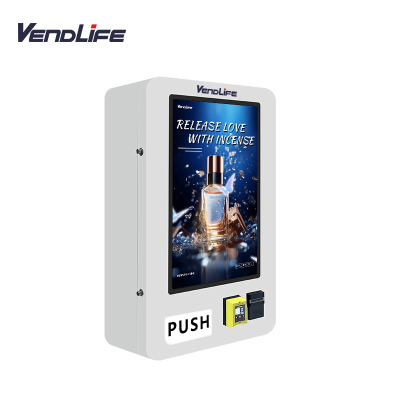 Full automatic snack drink cigarette condom small vending machine wall mounted ID card reader vending machine