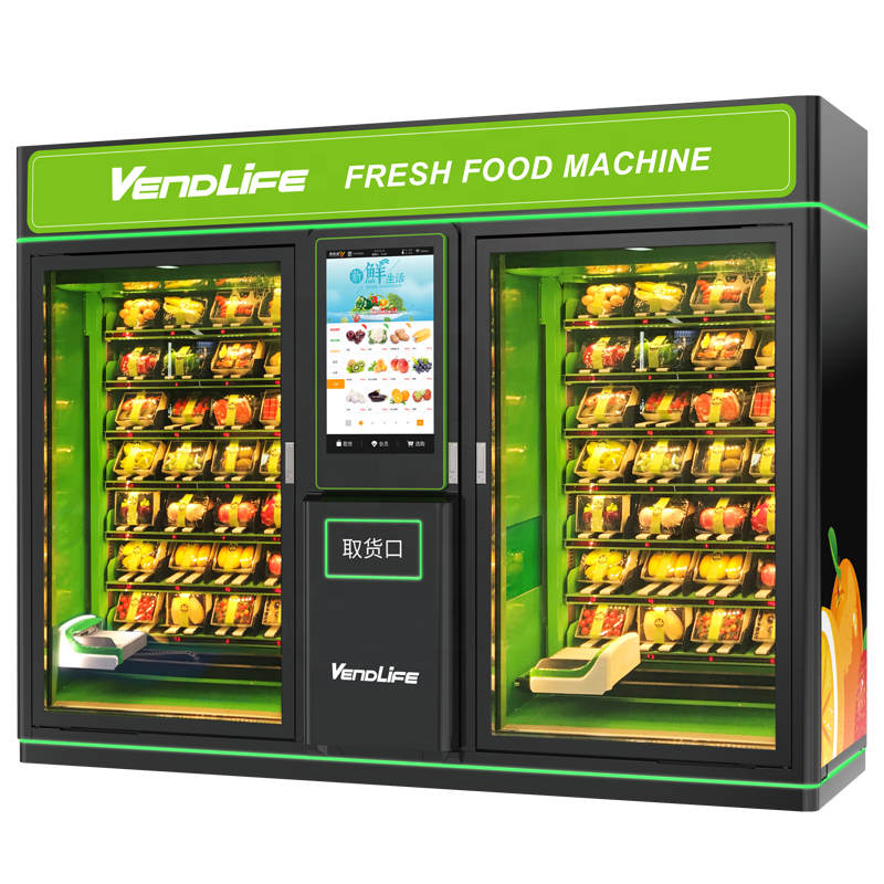 Healthy Conveyor Belt Fresh Salad Fruit Vending Machine Boxed coffee vending machines   ice vending machines for Sale