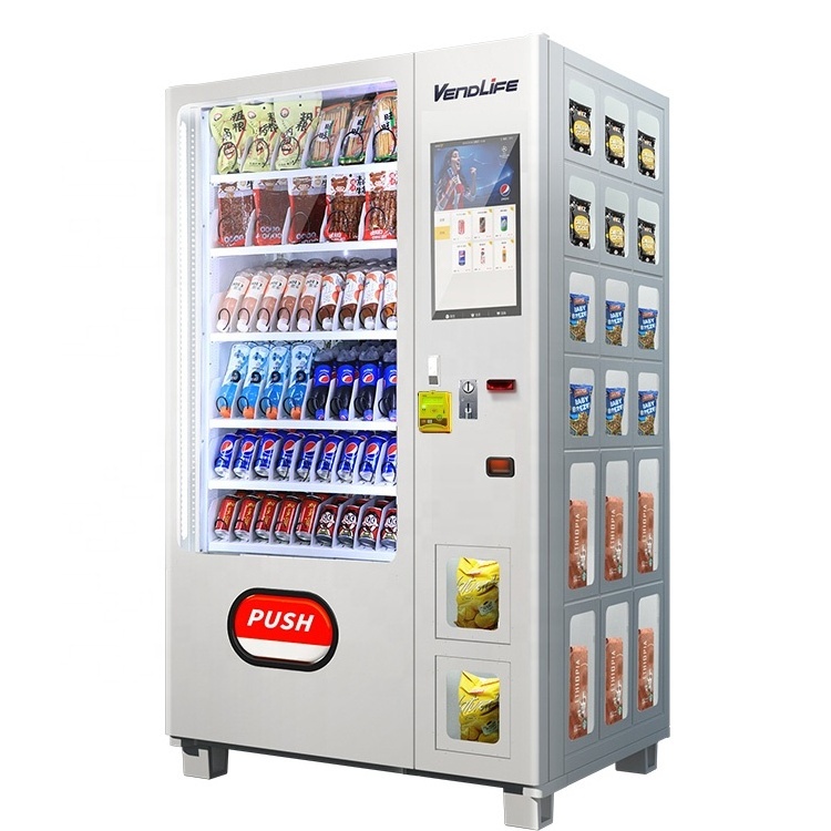 outdoor park self vending  machine business for foods and drinks nail art vendlife vending machine