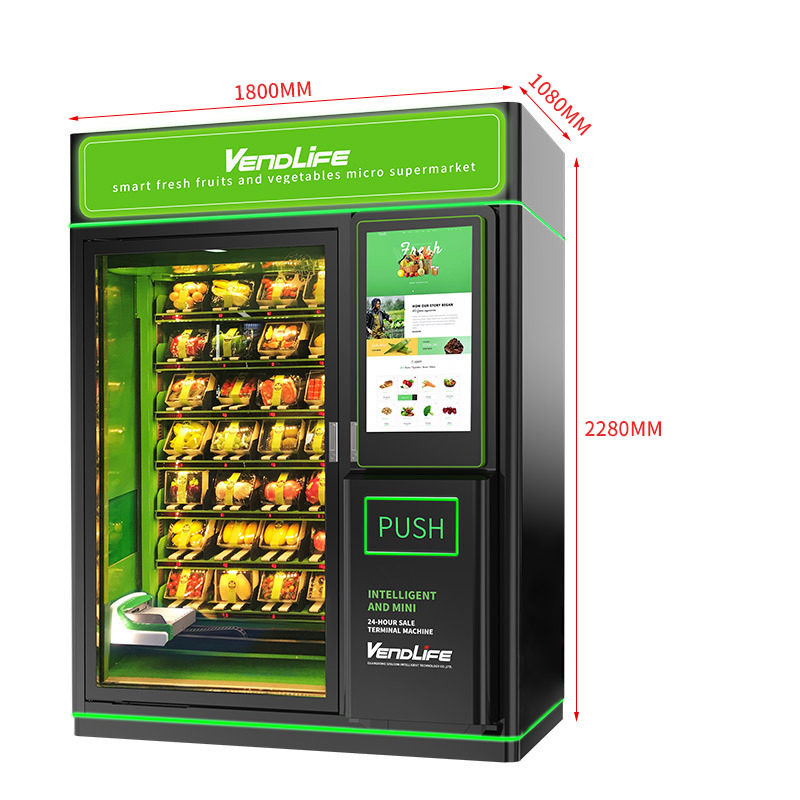 Lift System Fresh Dumplings Fish Food Egg Vending Machine