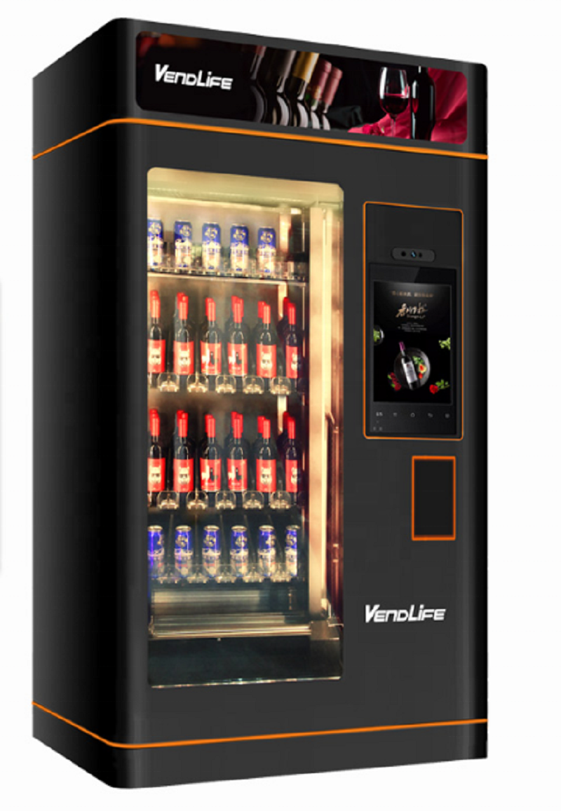 Vendlife Antique Alcohol Anti Theft Vending Machine Smart Glass Bottle champagne vending machine