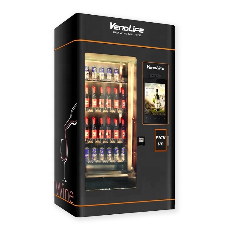 Vendlife age verification intelligent whiskey beer red wine elevator vending machine in france