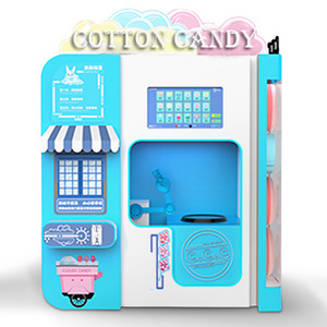 Vendlife Commercial earn money make Marshmallow cotton candy robot machine kids full automatic cotton candy vending machines