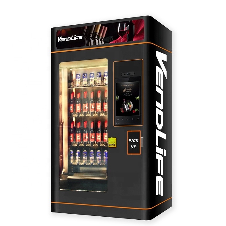 Touch Screen Vending Machine Elevator Drink Beer Whiskey Wine Vending Machine With Credit Card Payment System